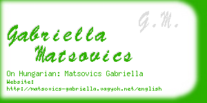 gabriella matsovics business card